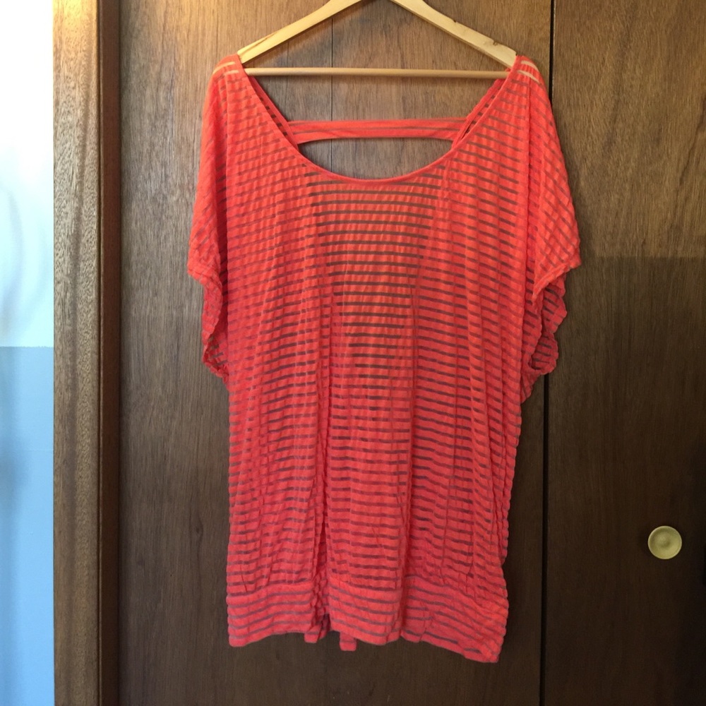 Sheer striped top