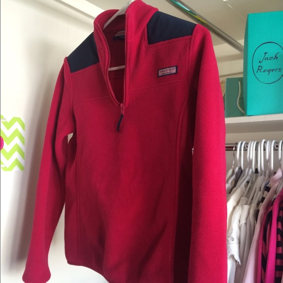 VV fleece quarter zip. Hot pink size XS