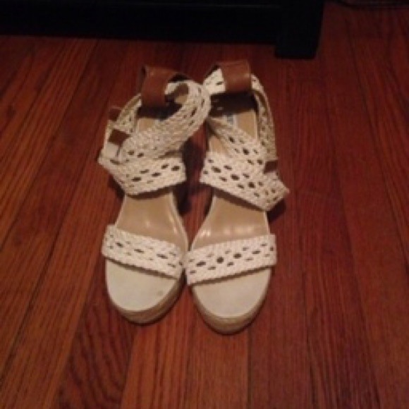 Steve Madden Crochet and Canvas Wedges - Picture 2 of 3