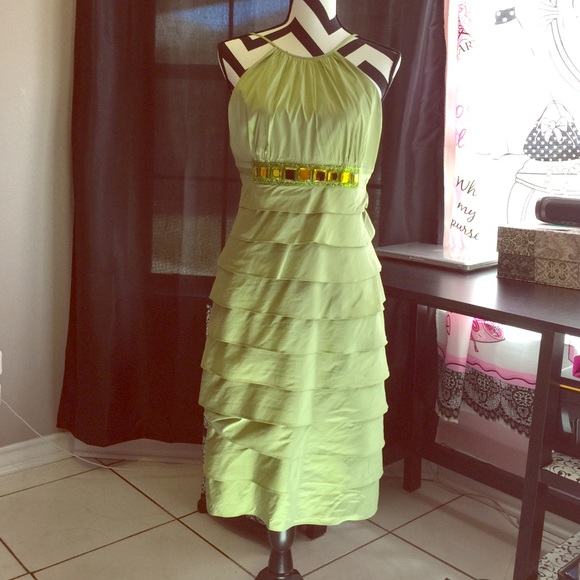 Olive/lime dress