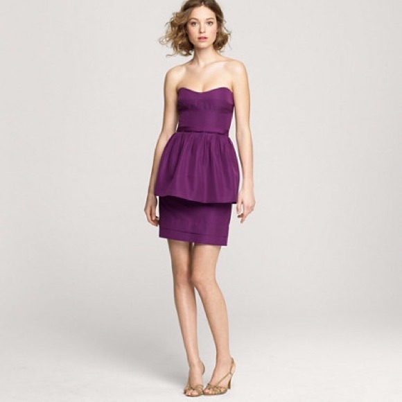 J. Crew Leighton Dress in Cotton-Silk Faille