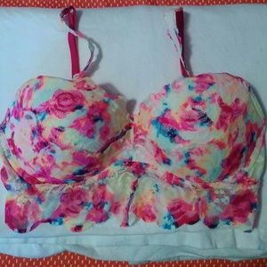 Victorias Secret PINK multicolor lace bralette