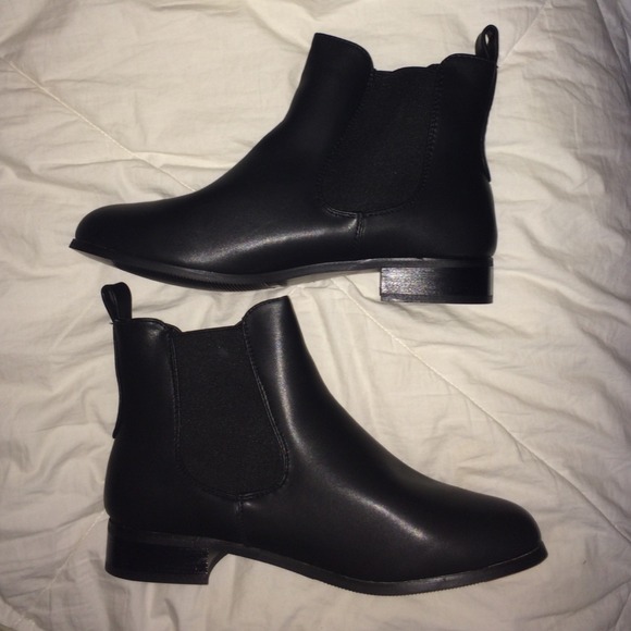 Black Chelsea ankle boots