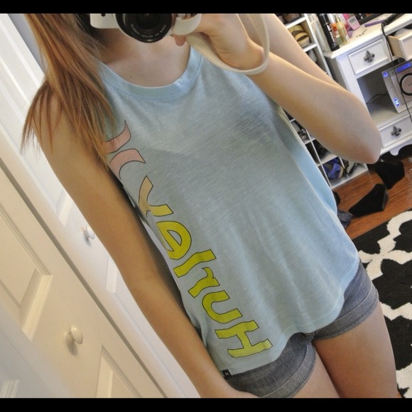 Blue Hurley Muscle Tee