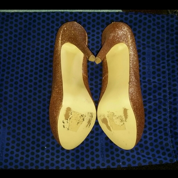 Gold Glitter Heels - Picture 3 of 3