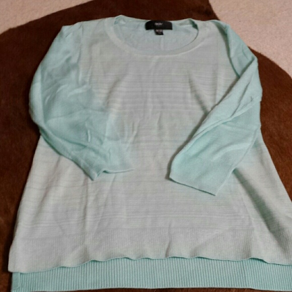 SOLD Aqua and White Mossimo Sweater