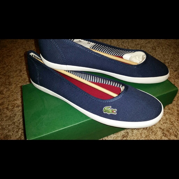 Lacoste Navy Blue Flats