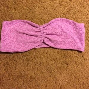 Pink, lace bandeau!