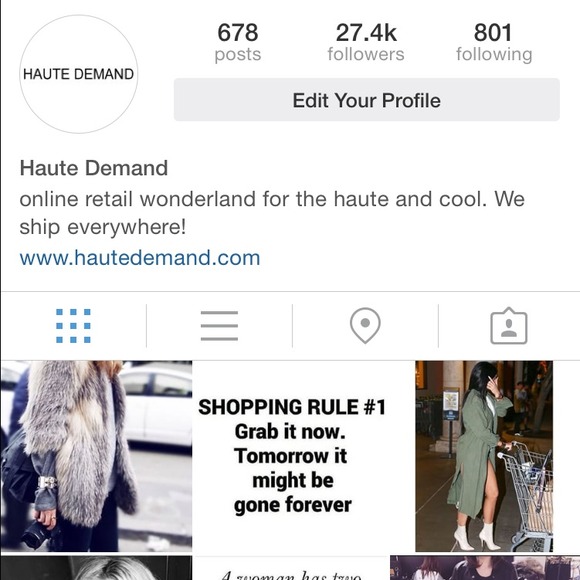 FOLLOW us on Instagram @hautedemand!