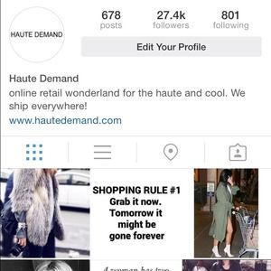 FOLLOW us on Instagram @hautedemand!
