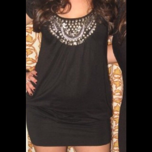 American Rag black beaded band dress - Picture 3 of 5