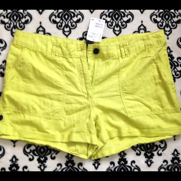 Bright Yellow Green Shorts