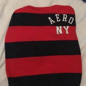 Aeropostale black and red striped shirt for men