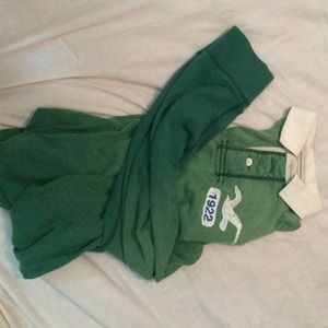 Hollister green heavy shirt with collar for men