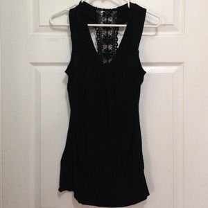 Black lace tank