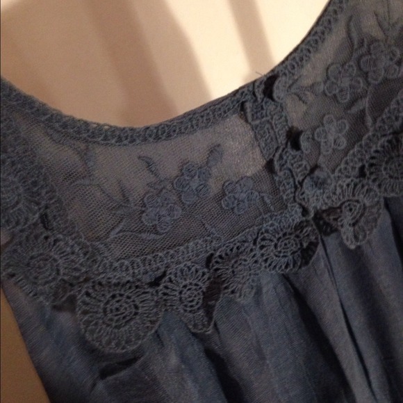 Blue tank top Stripped Tank Top - Picture 2 of 3