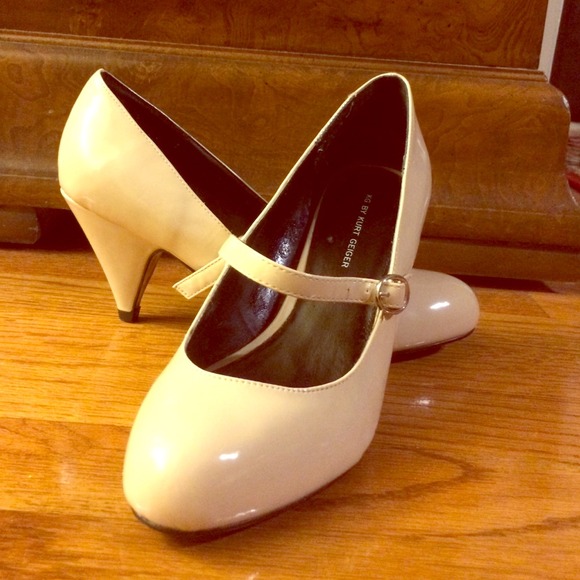Nude Mary Jane Patent Leather Heels