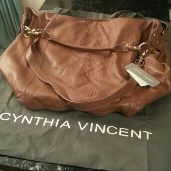 Cynthia Vincent Twelfth St. Cognac Leather Purse
