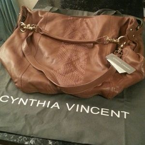 Cynthia Vincent Twelfth St. Cognac Leather Purse