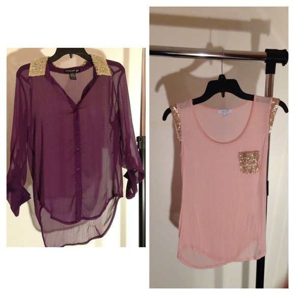Two Sequin Party Tops - Picture 1 of 4
