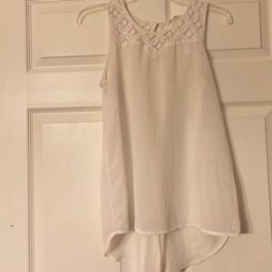 Sheer white tank top, size medium. Worn once.