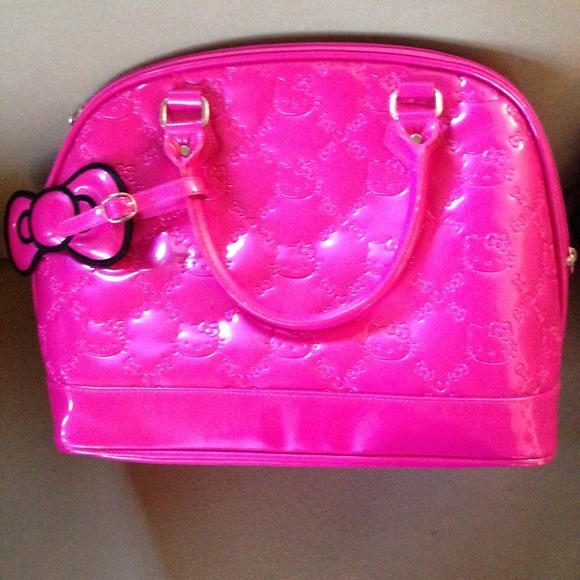 Hello kitty loungefly hot pink embossed bag