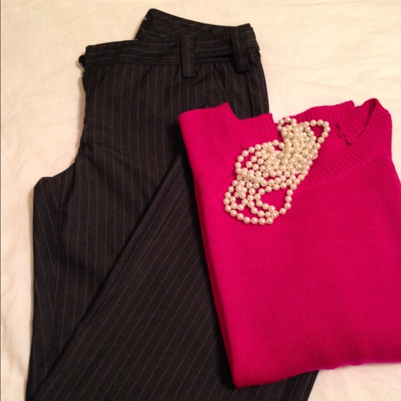 The Limited - Gray Pinstripe Pants size 0