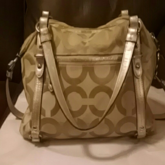 Tan and gold matching set