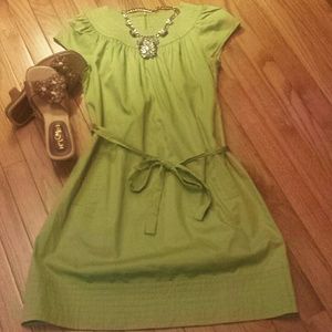 Lime shift dress
