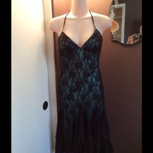 Turquoise/brown lace dress Only worn once!