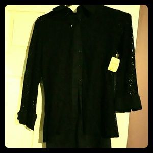 Lace Dress shirt with built in tank