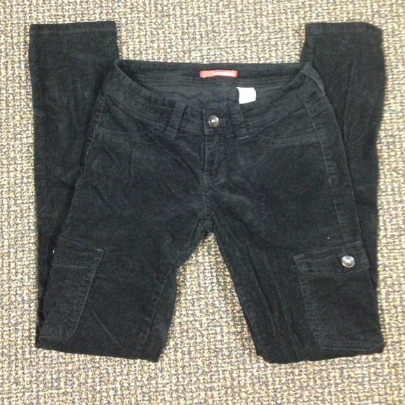 Black Corduroy Skinny Pants