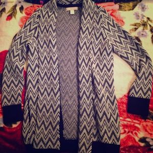 Banana Republic Zigzag Open Cardigan