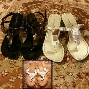 BUNDLE 3SummerTimeSandals Black Silver&White Stone