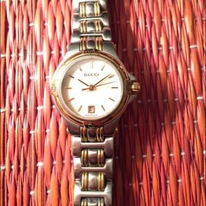 Gucci two tone watch