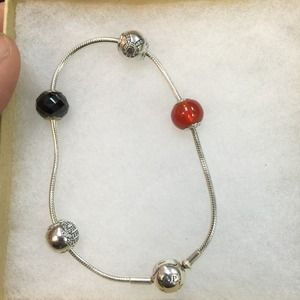 Pandora bracelet with charms