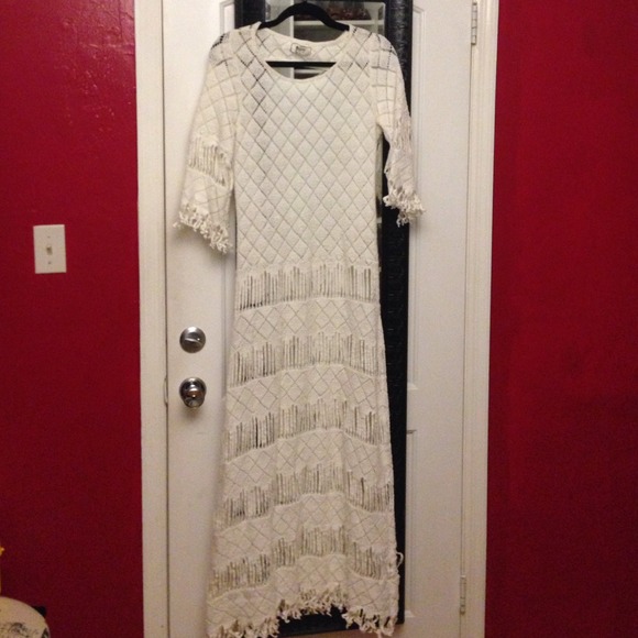 Free People Nightcap Backless Crochet Maxi Dress M - Picture 2 of 4