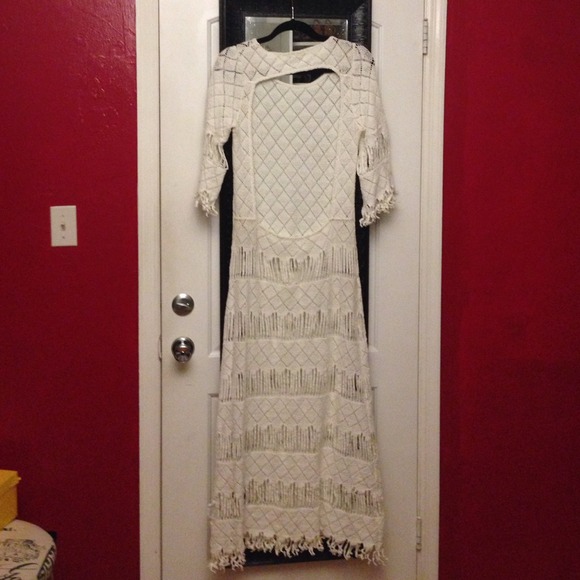 Free People Nightcap Backless Crochet Maxi Dress M - Picture 4 of 4