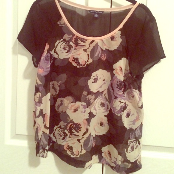 Sheer floral top