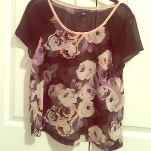 Sheer floral top
