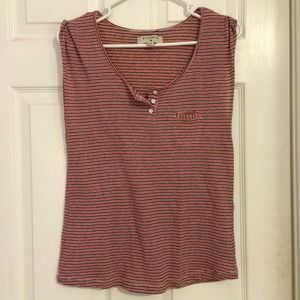 URBAN OUTFITTERS // Red & Black Striped Muscle Tee