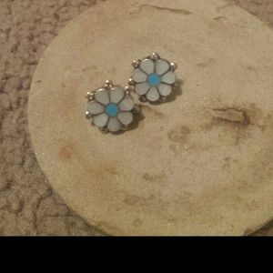 Mother of pearl studded earrings