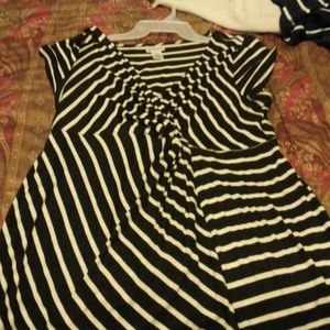 Black and creme maternity dress