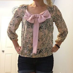 🎀 Pink Bow Top 🎀 NWOT