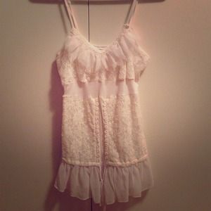 Ivory lace tank top