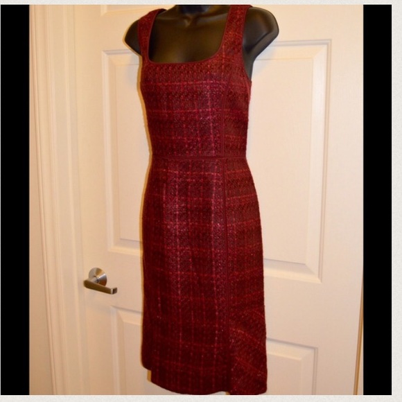 Tory Burch Dresses & Skirts - TORY BURCH NWT Tweed style dress size 6 red gold