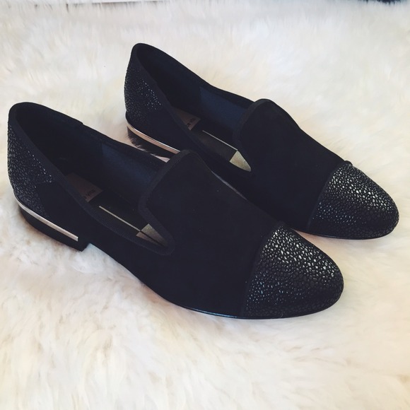 Dolce Vita Shoes - Dolce Vita Suede Smoking Flats with Metallic Heel