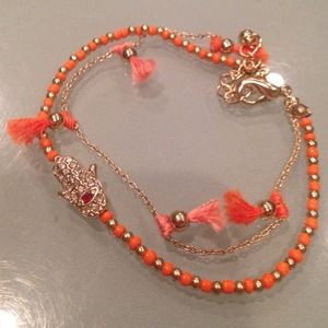 Orange hamsah bracelet