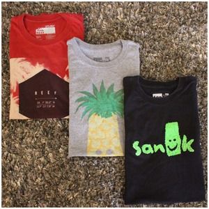 Men's Sanuk & Reef T-Shirt Bundle