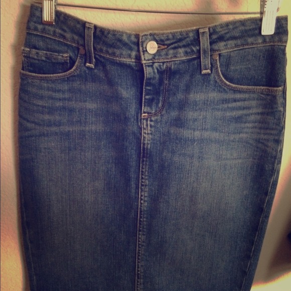 Paige denim knee length skirt